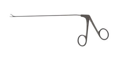 Ossoff-Karlan Grasping Forceps - Ebonized 21.0 cm Serrated Curved Left, 509201