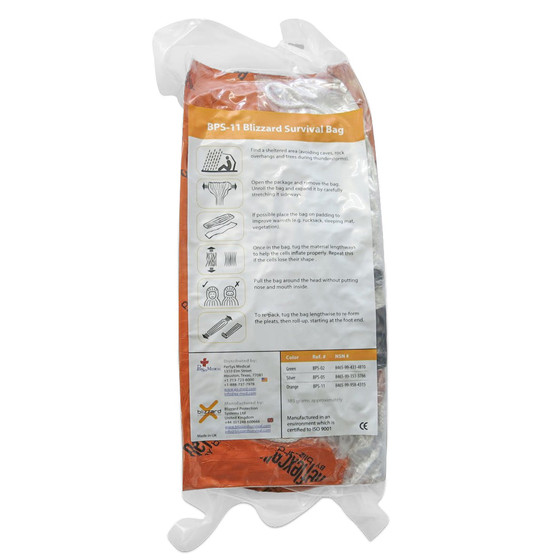 Blizzard Survival Bag, Large - Orange (25/case), BPS-11