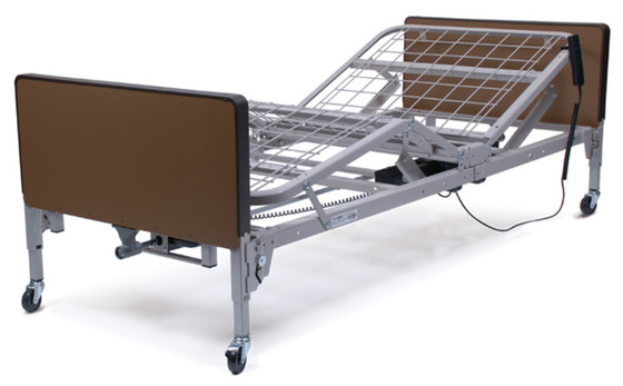 Patriot Semi-Electric Bed with No Mattress and Full Chrome Rails
