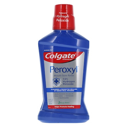 Colgate Peroxyl Mouth Sore Rinse 16.9 oz Mint No Alcohol 16.9oz Bottle