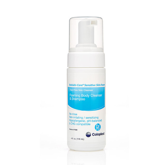 Coloplast Bedside-Care Sensitive Skin Foaming Cleanser, No-Rinse 4 oz