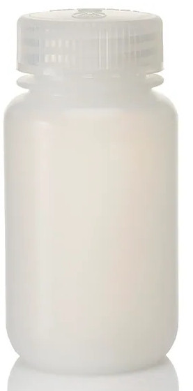 Thermo Scientific Nalgene Wide-Mouth HDPE Economy Bottles with Closure 125 mL, 38 mm 
, 72/Case