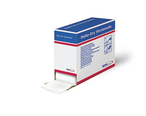 Stockinette Water Resistant Delta-Dry 5 Inch X 11 Yard Polypropylene / Nylon / Polyester Mesh NonSterile, 2 Rolls/Case
