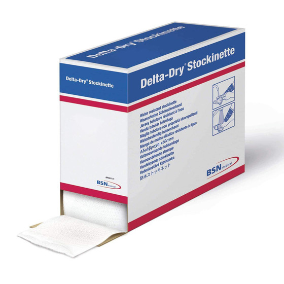 Stockinette Water Resistant Delta-Dry 4 Inch X 11 Yard Polypropylene / Nylon / Polyester Mesh NonSterile, 2/Case