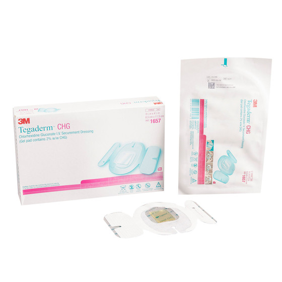 3M Tegaderm CHG Chlorhexidine Gluconate IV Dressing, 3.5" x 4.5"
