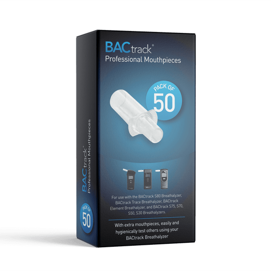BACtrack Breathalyzer Replacement Mouthpieces, 50/pk