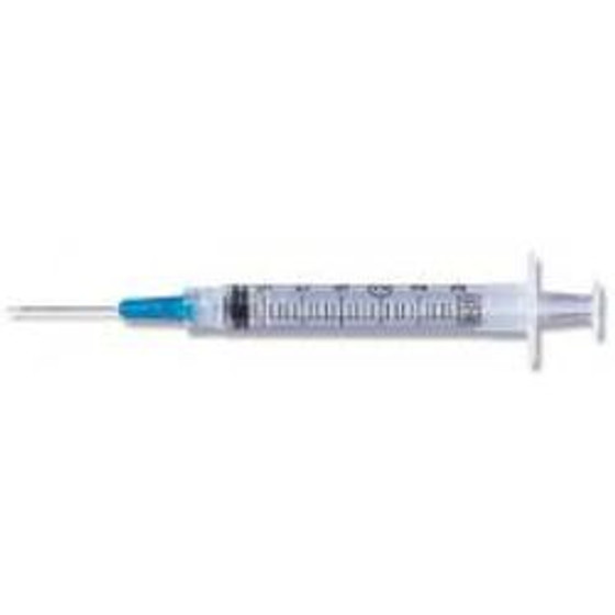 BD Luer-Lok Syringe with PrecisionGlide Needle Combination, 22G x .75", 3mL, 100/bx