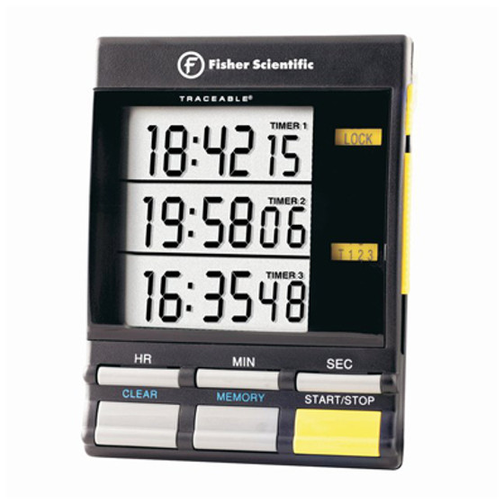Fisherbrand Digital Timer Counts down from 99 minutes to 59 seconds in