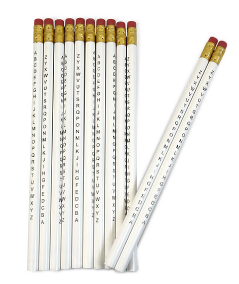 Fixation Pencils, Adult Letters