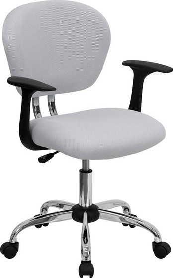 Flash Furniture H-2376-F-WHT-ARMS-GG