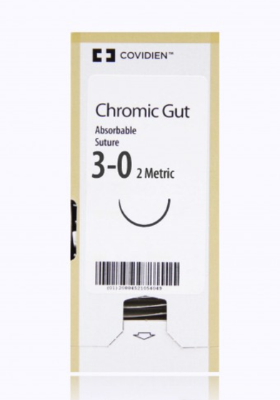 US Surgical Chromic Gut Sutures, 3/0, 30", CV-23, 36/bx