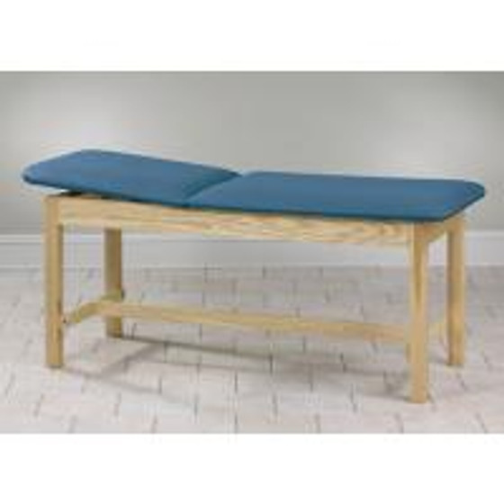 Clinton ETA Classic Series Straight Line H-Brace Treatment Table, 27" Wide, Mulberry