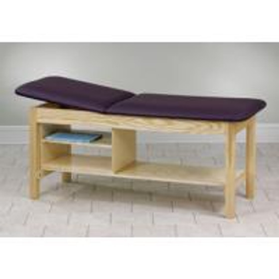 Clinton Classic Series Straight Line Treatment Table with Shelving Unit, 27" Wide, Slate Blue