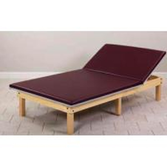 Clinton Classic Wood Upholstered Mat Platform with Adjustable Backrest, 5&#39; x 7&#39;, Purpleg