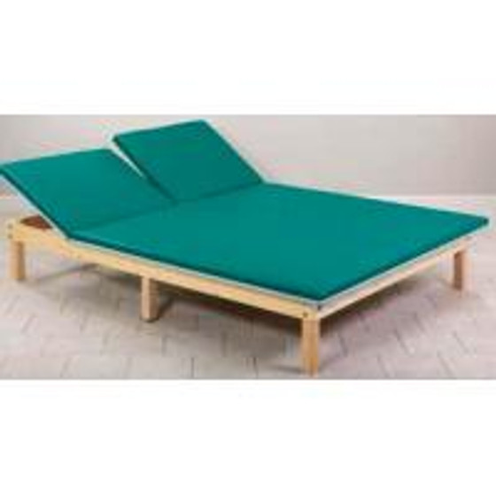 Clinton Classic Wood Upholstered Mat Platform with Adjustable Backrest, 6&#39; x 8&#39;, Dove Gr