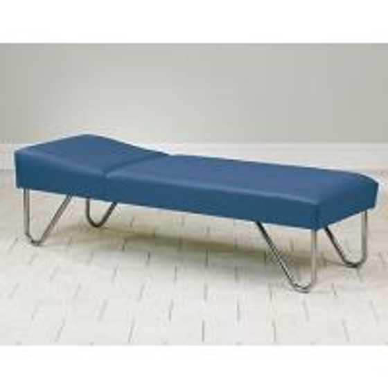 Clinton Chrome Leg Couch, 24" Wide, Alabaster