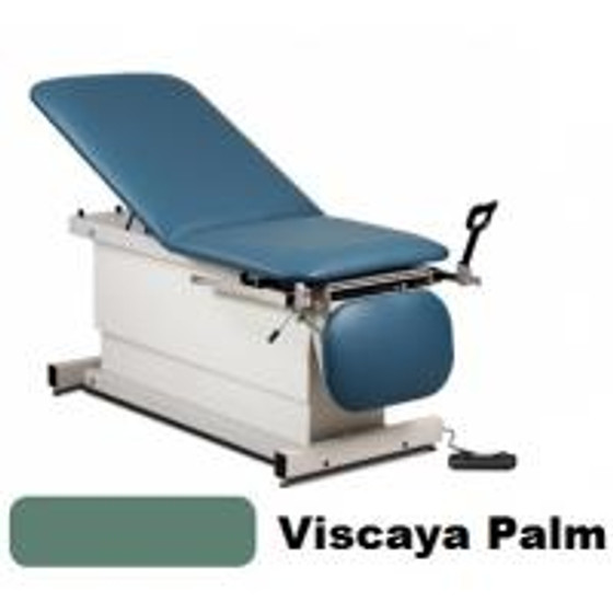 Clinton Shrouded Power Table with Stirrups, Adjustable Backrest & Drop Section, Viscaya Palm