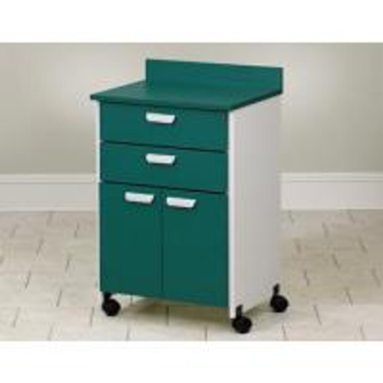 Clinton Mobile Treatment Cabinet with 2 Doors and 2 Drawers, Fossil