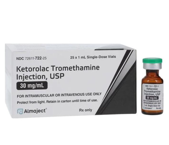 Ketorolac Tromethamine IM/IV Injection SDV 30mg/mL 1mL 25/Bx