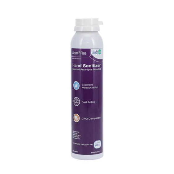 Sanitizer Hand Foam Mousse AlCare Plus 62% Ethyl Alcohol 5.4 oz Can FrgrncFr Ea, 24 EA/CA