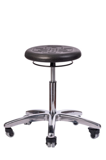 Polyurethane Stool With Round Seat And Aluminum Base