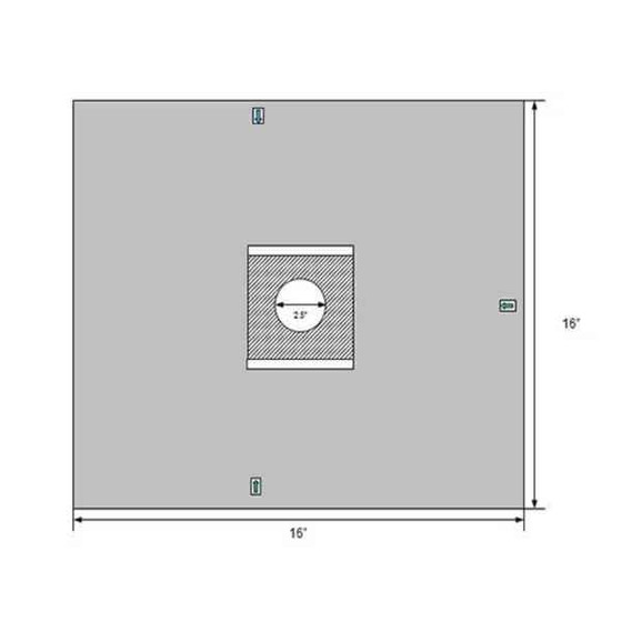 Clearview 16x16" Sterile Surgical Drape Fenestrated