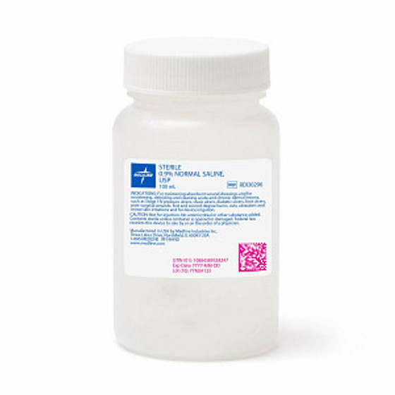 Saline: Sterile 0.9% Normal Saline, USP, 100 mL