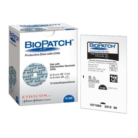 Bio-Patch Chlorhexidine Gluconate Antimicrobial Dressing Dressing 1" Strl Dsk, 10/BX