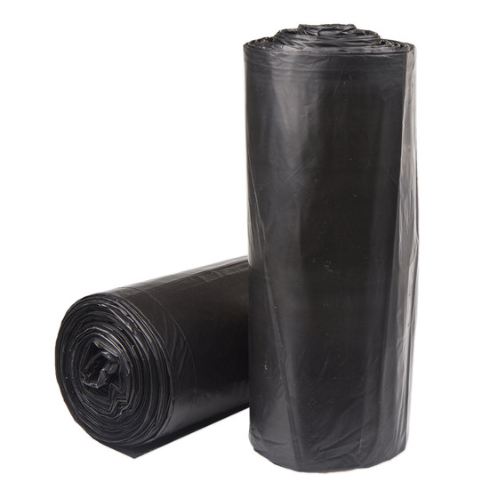 Trash Bag McKesson 45 gal. Black HDPE 22 Mic. 40 X 48 Inch Star Seal Bottom Coreless Roll