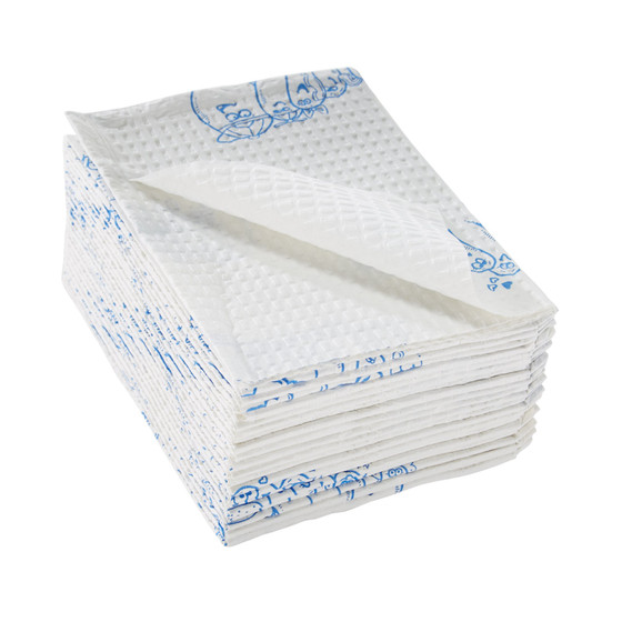 Procedure Towel McKesson 13 W X 18 L Inch White / Blue Cartoon Toes NonSterile, 2-Ply Tissue / Poly Backing