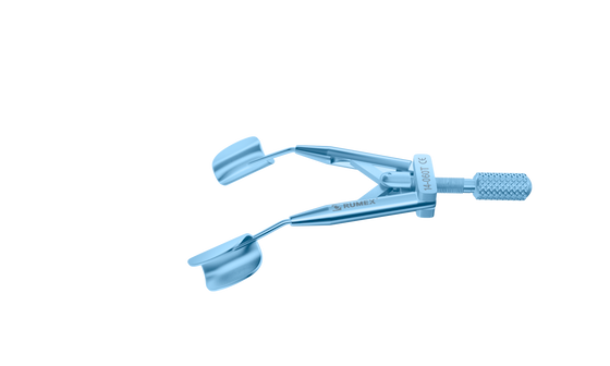 Rumex Kershner Reversible Speculum, 14.00 mm Solid Blades, Round Branches, Length 70 mm, Titanium, 14-060T