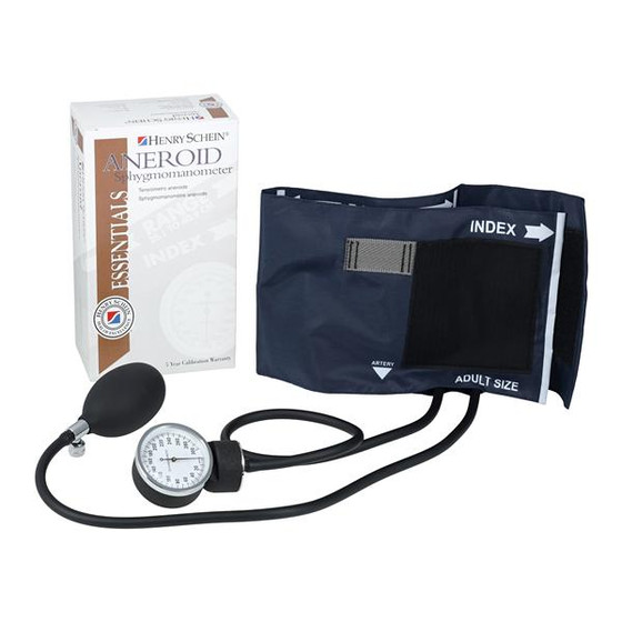 Henry Schein Essentials Economy Aneroid Sphygmomanometer Size 11 Nvy Latex, 776HS
