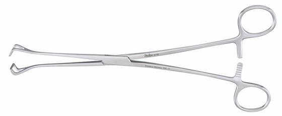 Tissue Holding Forceps Miltex Babcock 9-1/2 Inch Length Or / Surgical Grade German Stainless Steel Nonsterile Locking Finger Ring Handle Straight Fenestrated Serrated Loop Tips, 16-48