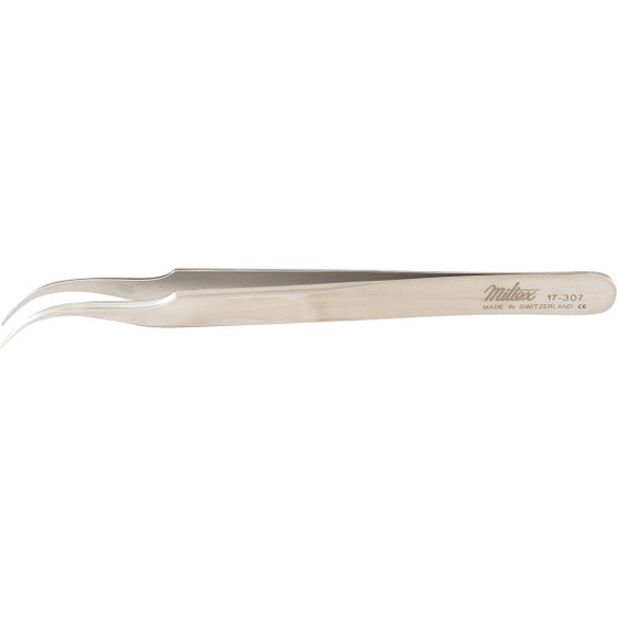 Miltex Swiss Jeweler Style Forceps, 4-1/2" (115Mm) Non-Magnetic Stainless Steel, Style 7, Fine Jaw, Curved., 17-307