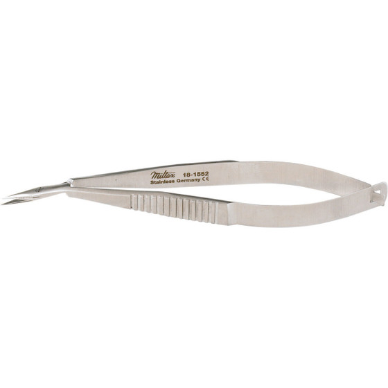 Miltex Mcclure Iris Scissors, 3-3/4" (94Mm), Angled On Flat, Sharp Tips., 18-1552
