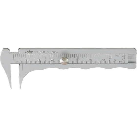 Miltex Jameson Caliper, 4", (101Mm) Graduated From 0 To 80Mm In 1Mm Increments, 18-658