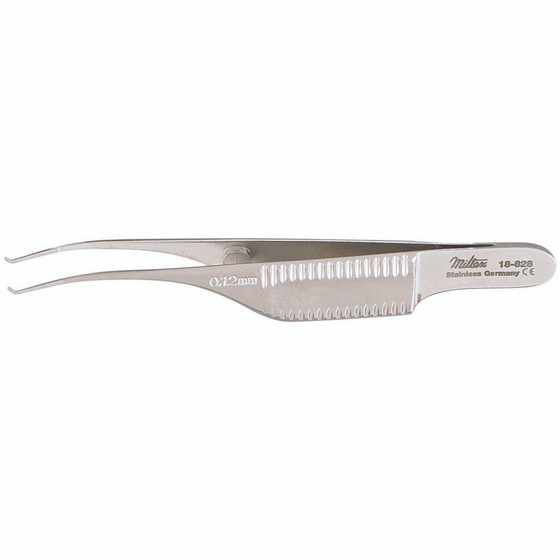 Miltex Troutman-Barraquer Colibri Type Cornael Utility Forceps, 3" (7.6 Cm), 1 X 2 Teeth, 0.12 Mm, Tying Platform, 18-828