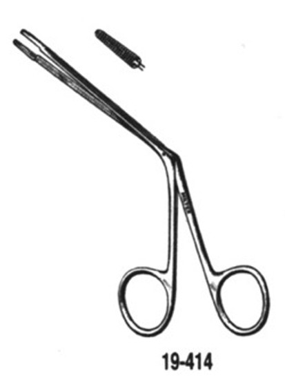 Miltex Littauer Ear Dressing Forceps, 4-3/4" (12.1 Cm), Delicate Serrated Jaws 2.5 X 8 Mm, 19-414
