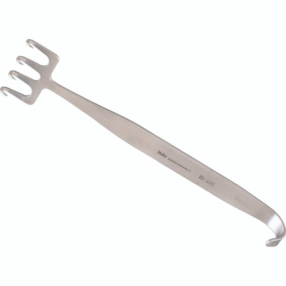 Miltex Freeman Face Lift Retractor, 4 Sharp In-Line Prongs, Length= 7-1/4" (184 Mm), Width= 1-1/2" (38 Mm), 21-125 Miltex Freeman Face Lift Retractor, 4 Sharp In-Line Prongs, Length= 7-1/4" (184 Mm), Width= 1-1/2" (38 Mm), 21-125