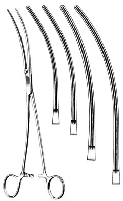 Miltex Debakey Aortic Aneurysm Clamp, 12-1/4" (31 Cm), Slightly Curved Jaws 10 Cm, 24-1408