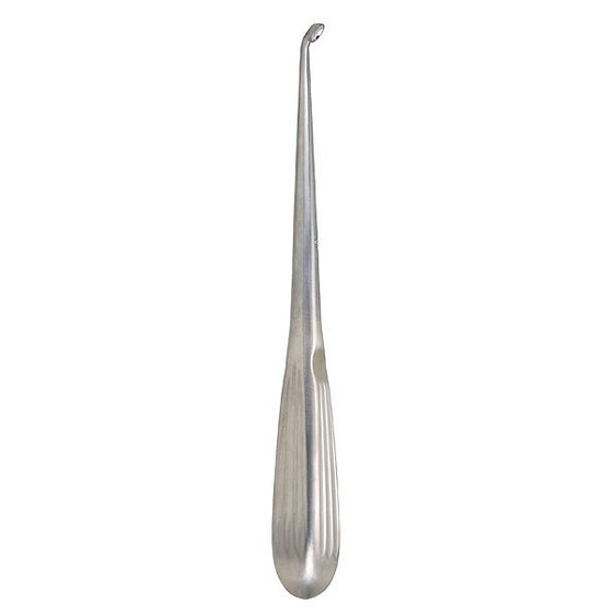 Miltex Spratt Bone Curette, Angled, Oval Cup, Size 2, 9" (22.9Cm), 26-1731