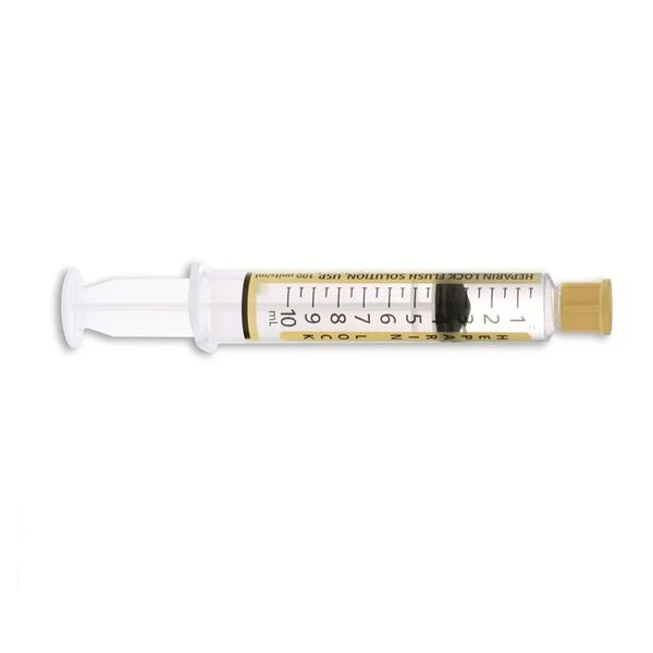 Heparin Lock Flush Solution Syringe 10u/mL 5mL 30/Box - Medex Supply
