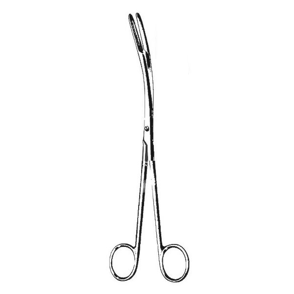 Miltex Maier Uterine Dressing Forceps, 10" (25.4 Cm), Curved, Ratchet, Serrated Jaws 5 X 30 mm, 30-855