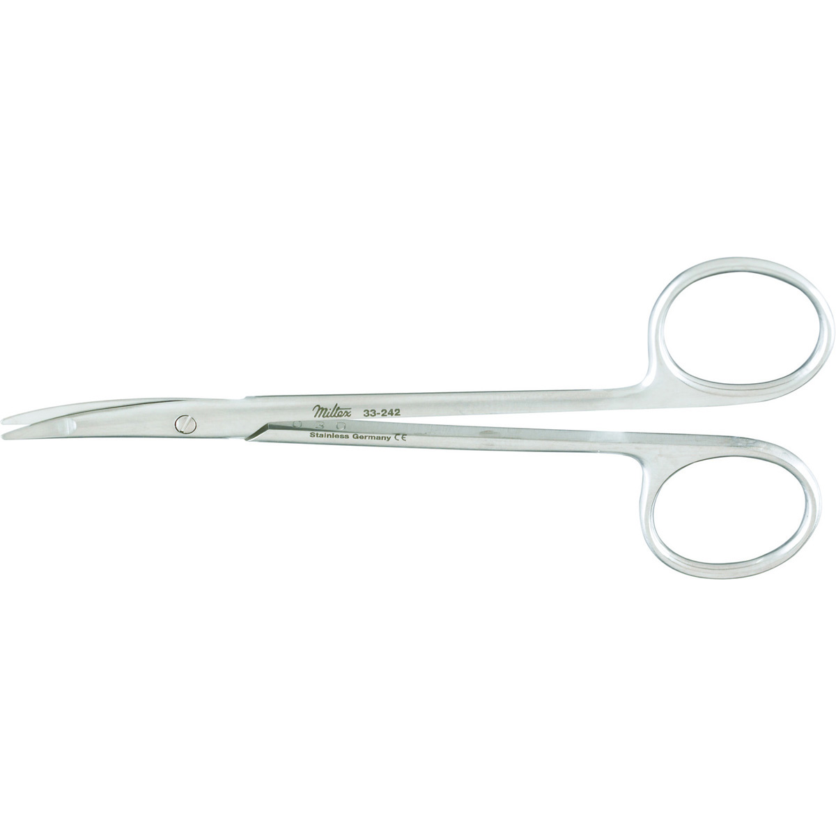 Miltex Undermining Scissors, 4-5/8" (118.5mm), Curved Blades, Flat Pointed Tips, 33-242