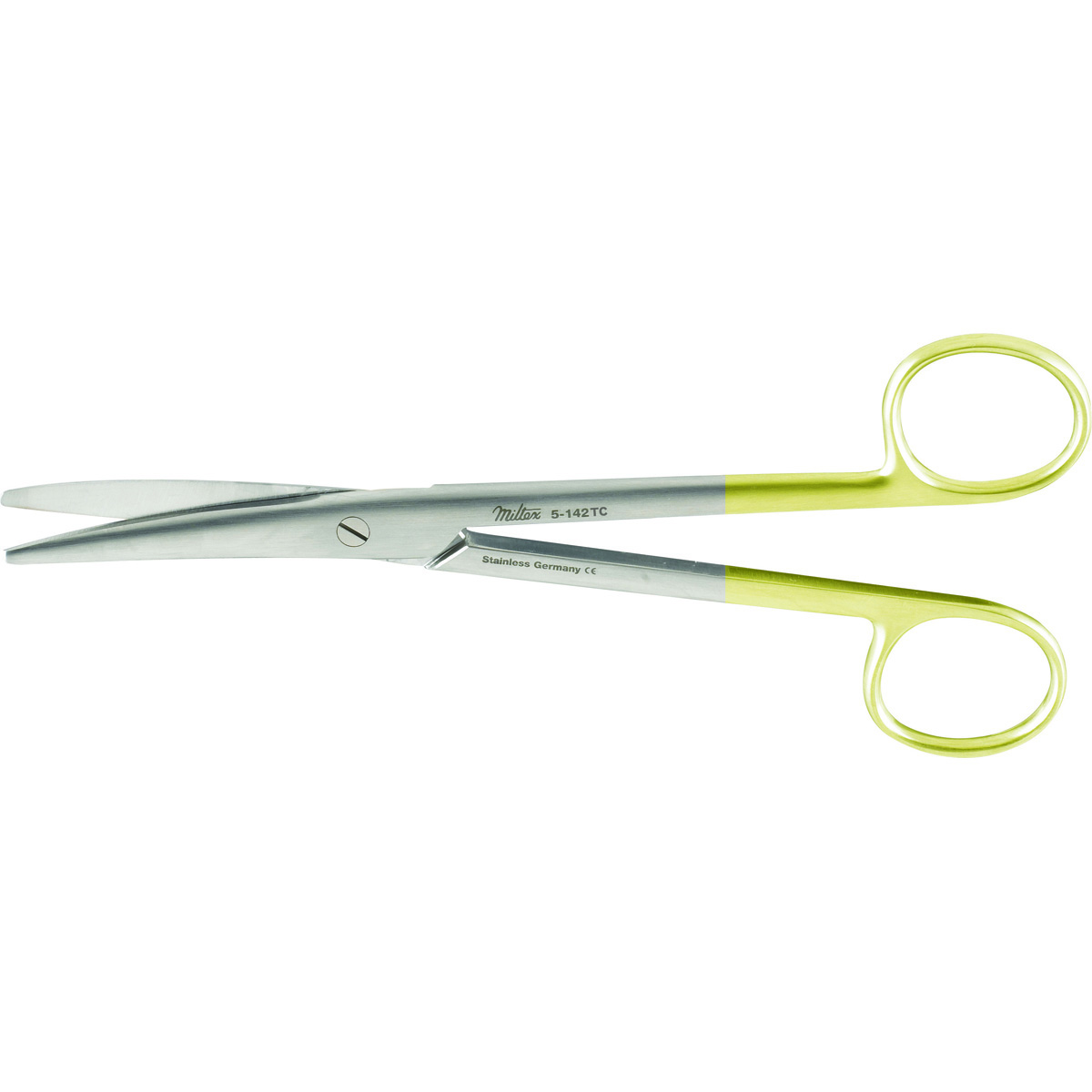Miltex Mayo Dissecting Scissors, 6-3/4" (17.1Cm), Curved, Rounded Blades, Carb-N-Sert, 5-142TC
