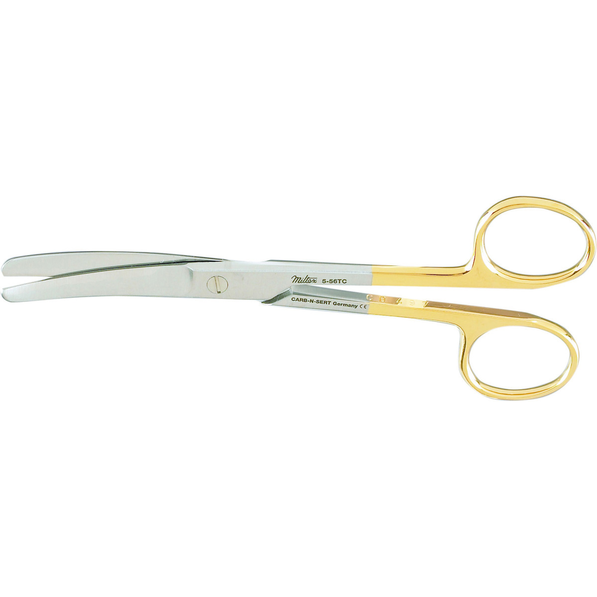 Miltex Operating Scissors, 5-3/4" (145mm), Curved, Blunt/Blunt Points, Tungsten Carbide, 5-56TC