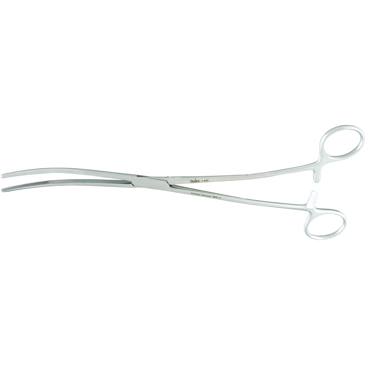 Uterine Dressing Forceps Miltex Bozeman 1-1/2 Inch Length Or / Surgical Grade German Stainless Steel Nonsterile Locking Finger Ring Handle Double Curved Serrated Tips