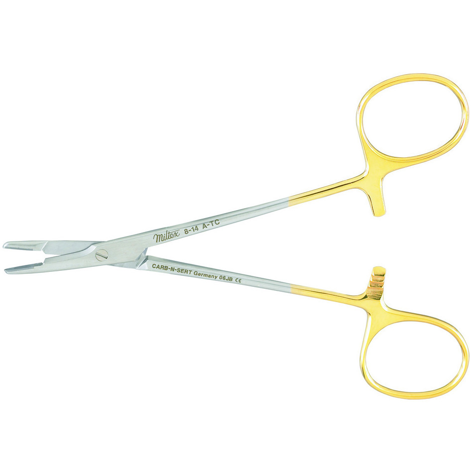 Olsen-Hegar Needle Holder With Suture Scissors, 4-3/4" (121mm), Tungsten Carbide, Smooth Jaws, Extra Delicate