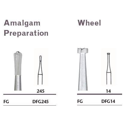 Tungsten Carbide Bur, Amalgam Preparation, Friction Grip-Bulk (100/Pk), DFG245-CL