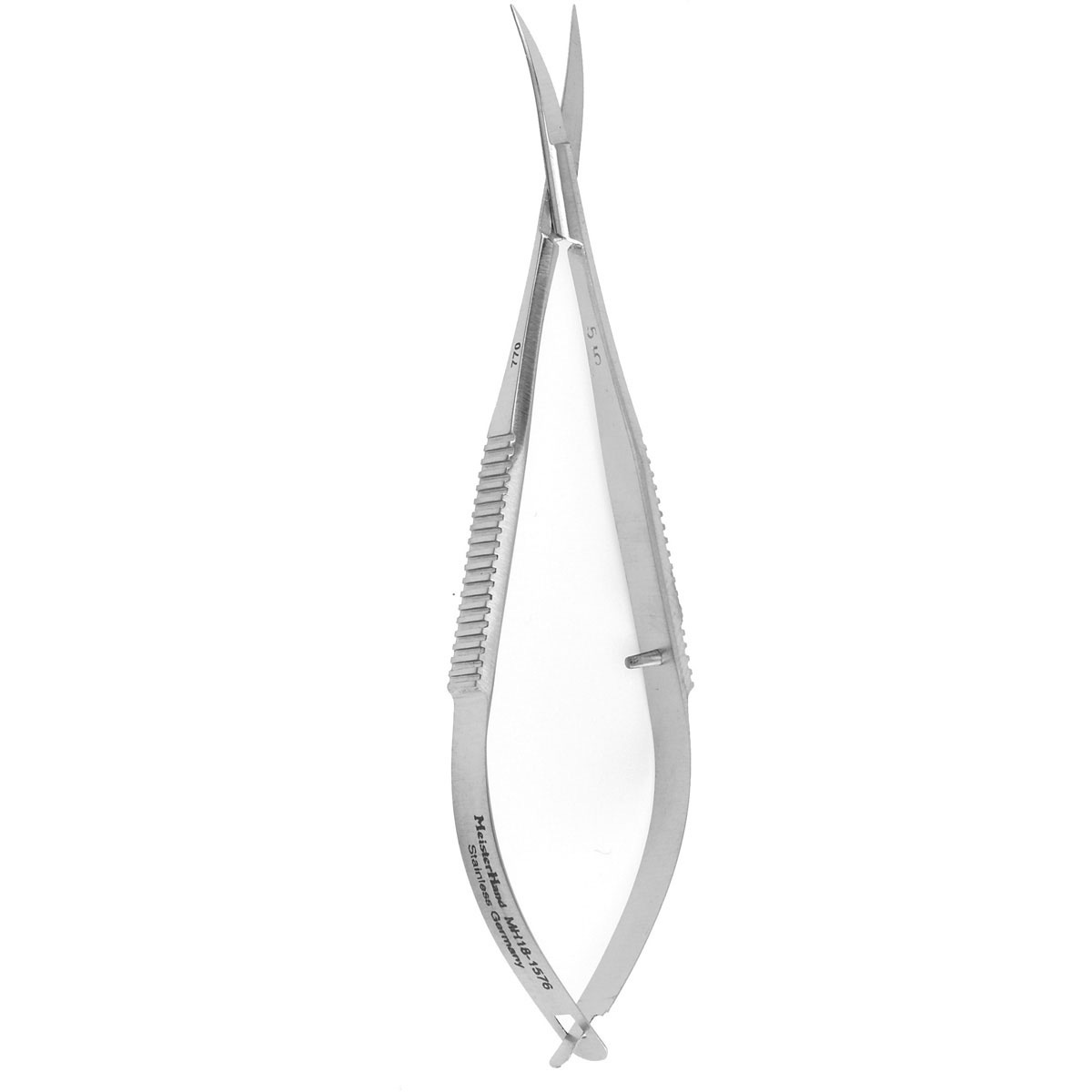 Meisterhand Castroviejo Corneal Scissors, 3-3/4" (96mm), Curved, Sharp Ponts, MH18-1576